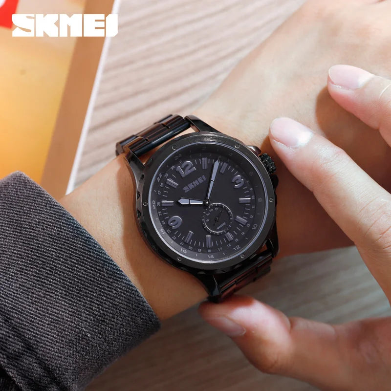 SKMEI Men's Watch Relogio Men Quartz Watches Masculino Creativity Stainless Steel Strap Casual Male Waterproof Wristwatch 1513