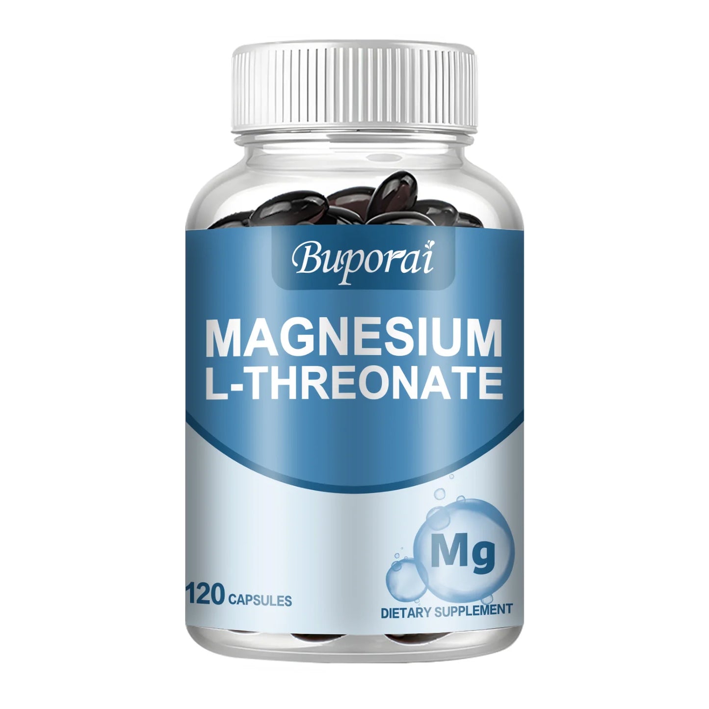 Magnesium L-Threonate Capsules - Supports Focus, Memory & Learning Brain Health Supports Quality of Sleep - 120 Capsules