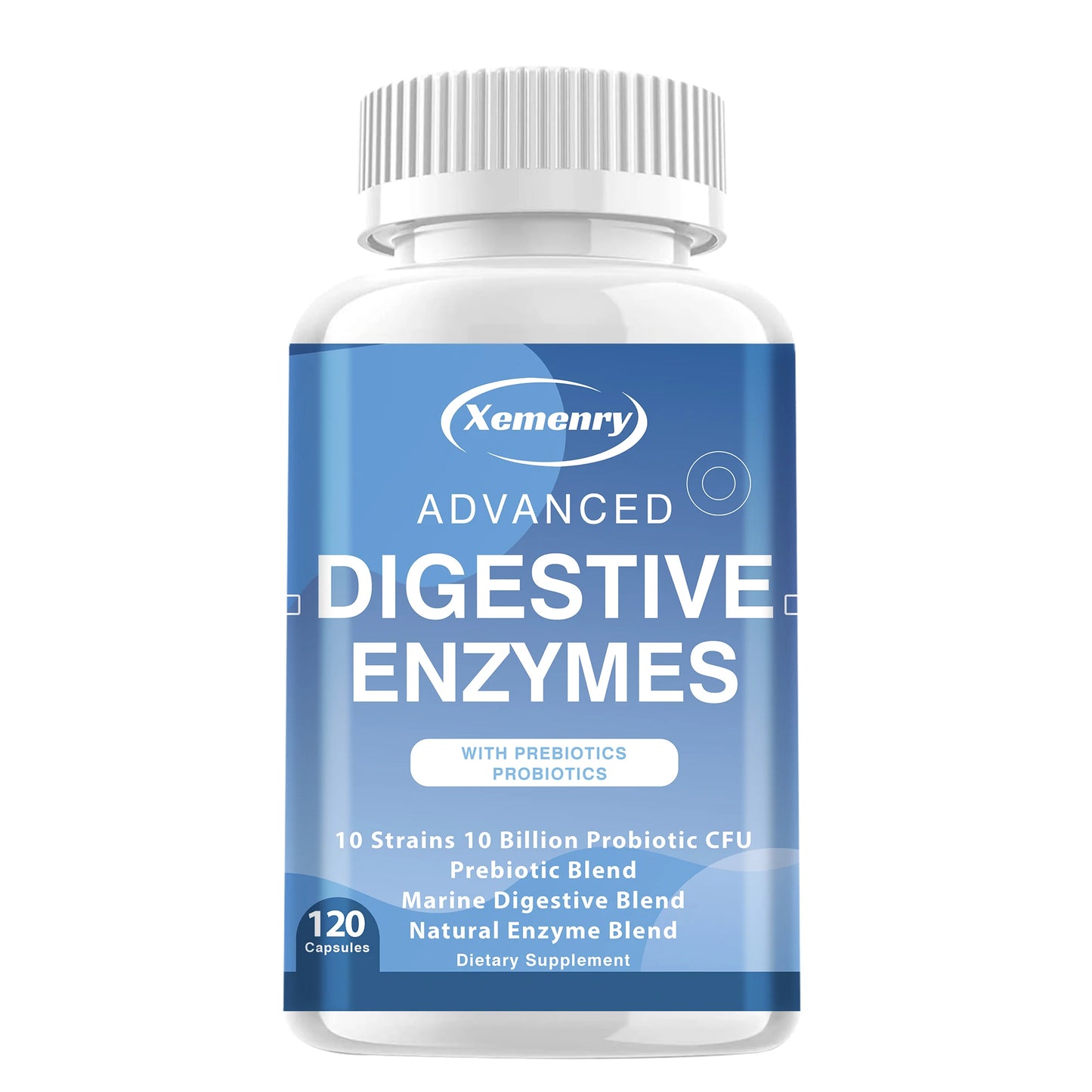 Digestive Enzyme Capsules - with Prebiotics & Probiotics - for Intestinal Digestion and Immune Support - 120 Capsules