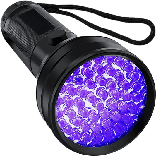 1pc UV Flashlight 51 LED Black Light Lightweight Flashlight for Body Painting Scorpions FinderDog Cat Pet Urine