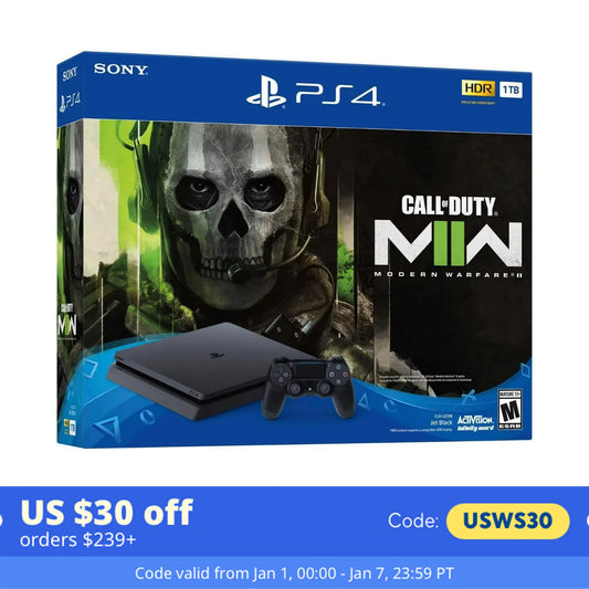 Sony PlayStation 4 Slim Call of Duty Modern Warfare II Bundle 1TB PS4 Gaming Console, Jet Black