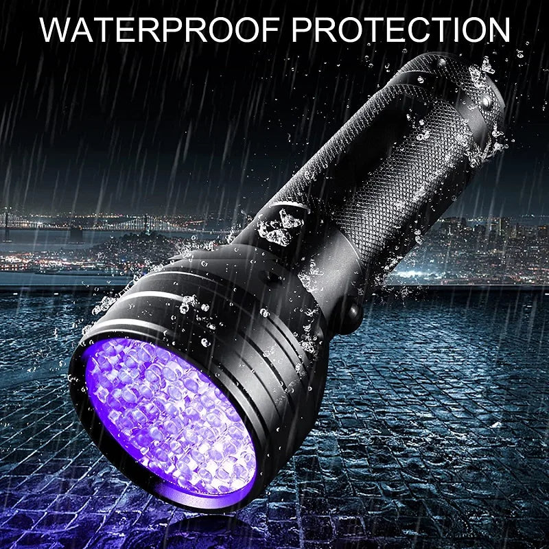 1pc UV Flashlight 51 LED Black Light Lightweight Flashlight for Body Painting Scorpions FinderDog Cat Pet Urine