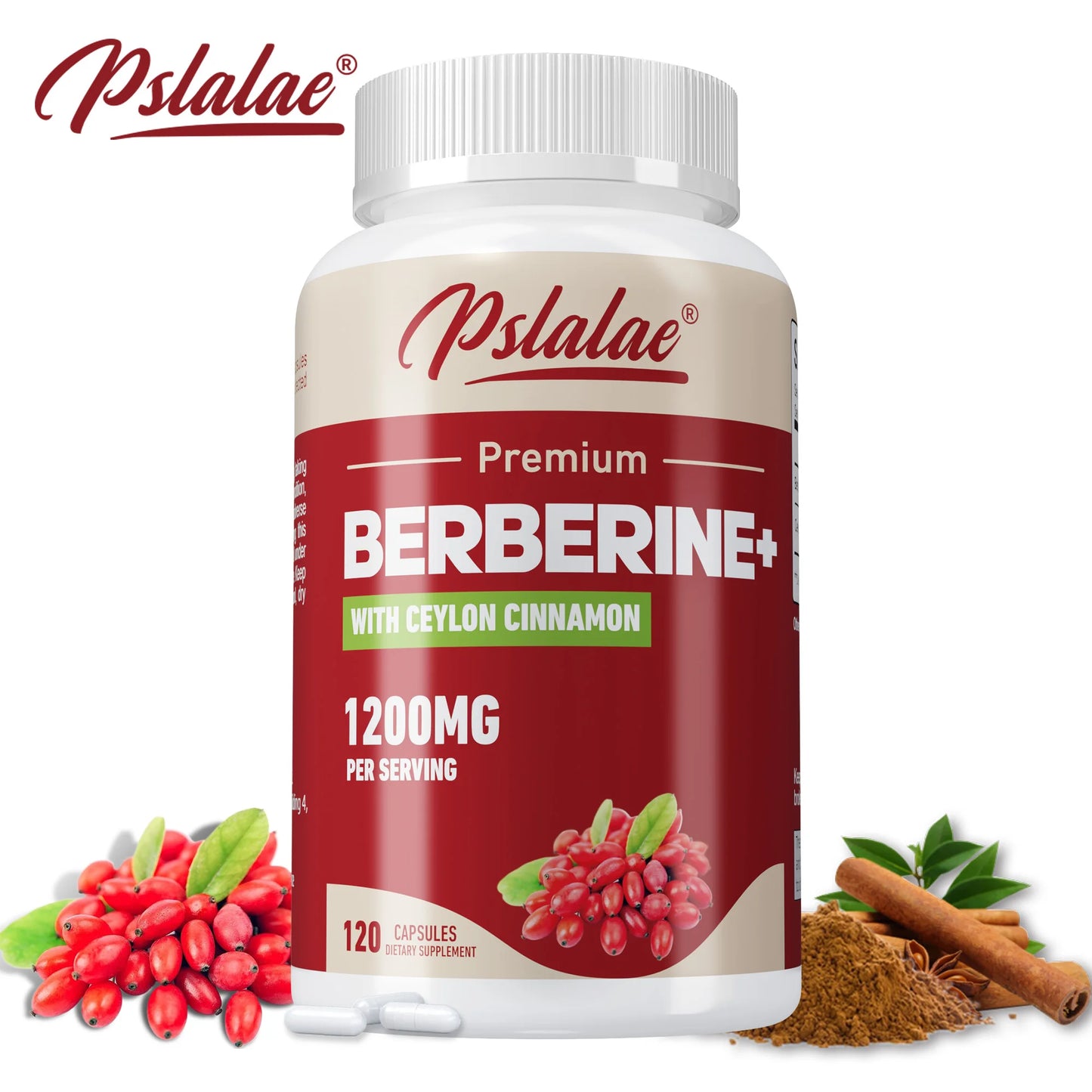 Berberine with Ceylon Cinnamon - Supports Glucose Metabolism, Balances Blood Sugar, Cardiovascular Health - 120 Capsules