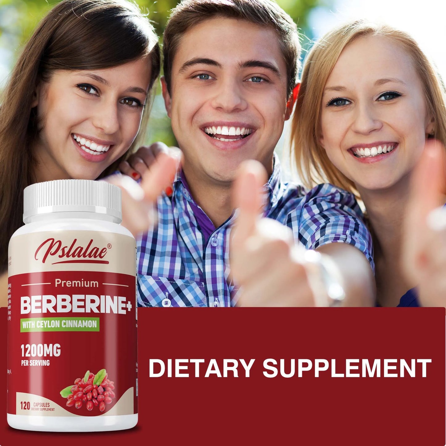 Berberine with Ceylon Cinnamon - Supports Glucose Metabolism, Balances Blood Sugar, Cardiovascular Health - 120 Capsules