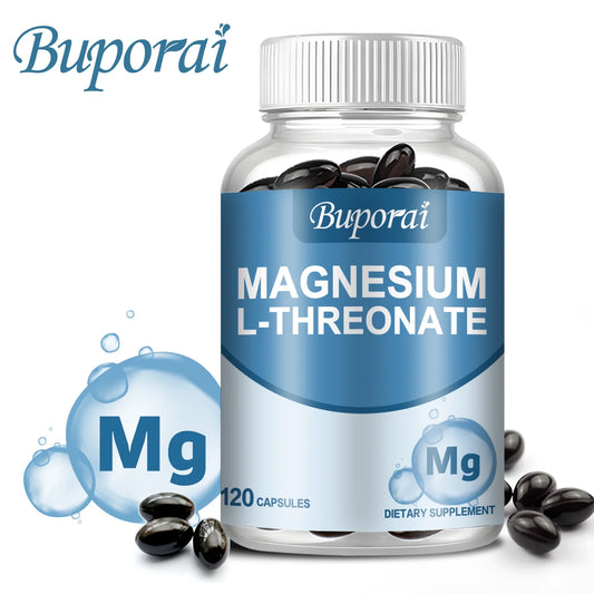 Magnesium L-Threonate Capsules - Supports Focus, Memory & Learning Brain Health Supports Quality of Sleep - 120 Capsules