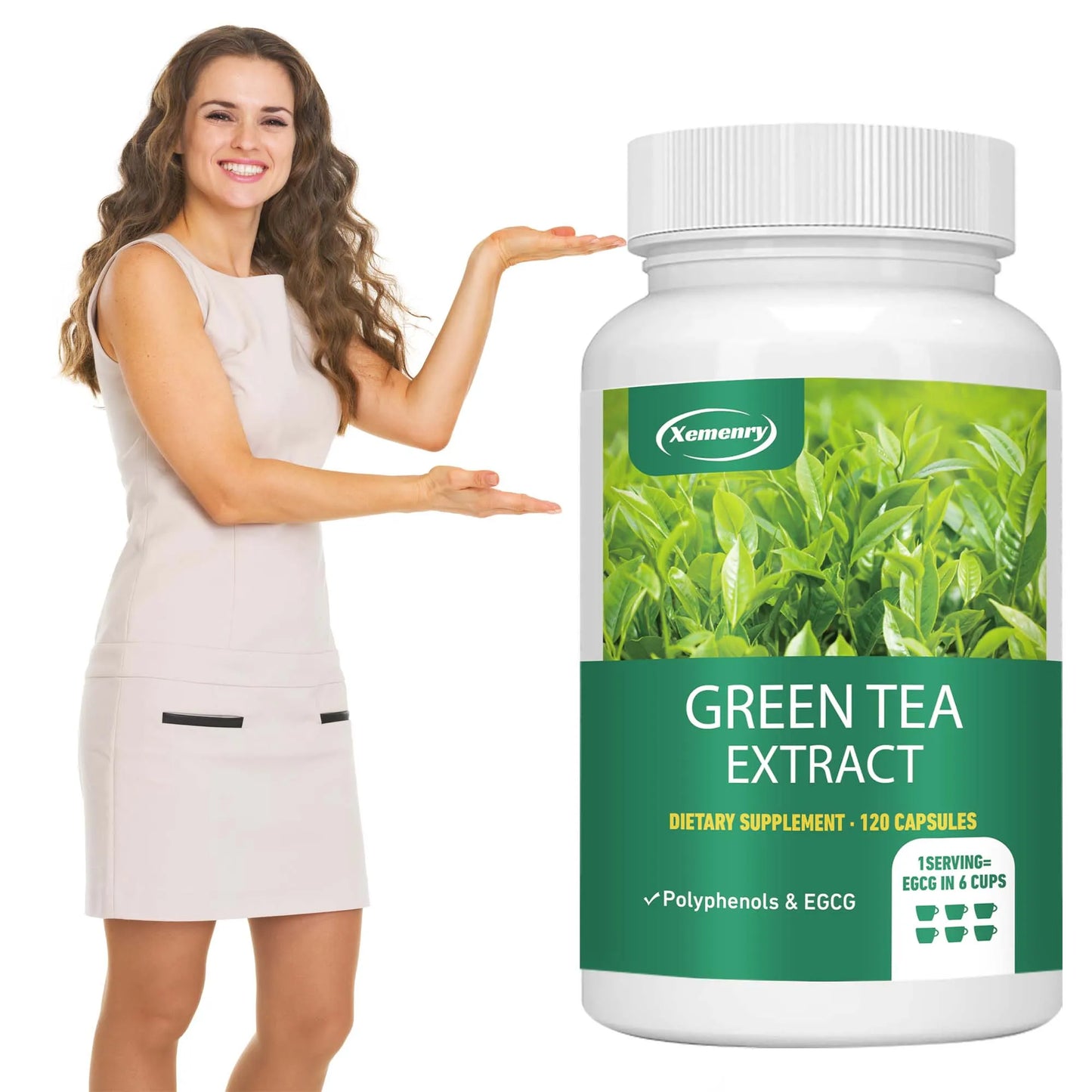 Green Tea Extract - 98% Standardized EGCG - Natural Energy, Promotes Digestion, Metabolism, Weight Management - 120 Capsules