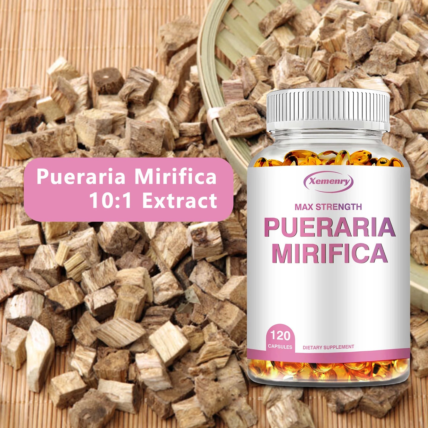 PUERARIA MIRIFICA Supplement - Support Bigger, Rounder, Firmer Breasts - 120 Capsules