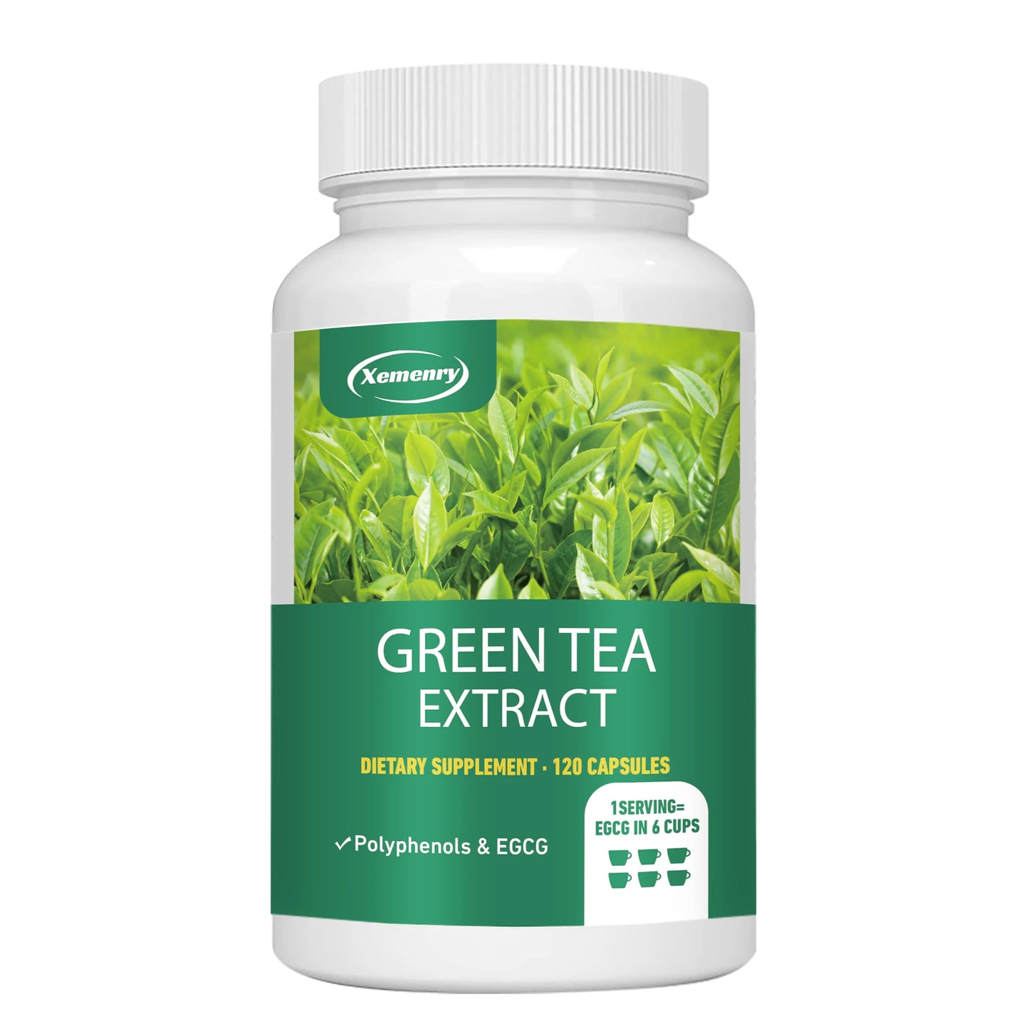 Green Tea Extract - 98% Standardized EGCG - Natural Energy, Promotes Digestion, Metabolism, Weight Management - 120 Capsules