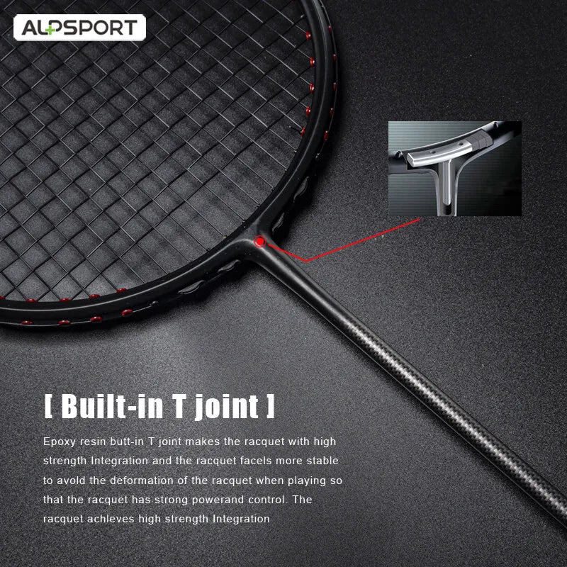 Alpsport XHP 2PCS Max 30LBS 6U 75g 100% legal original badminton racket Ultra-light full carbon fiber Badminton racket andbag