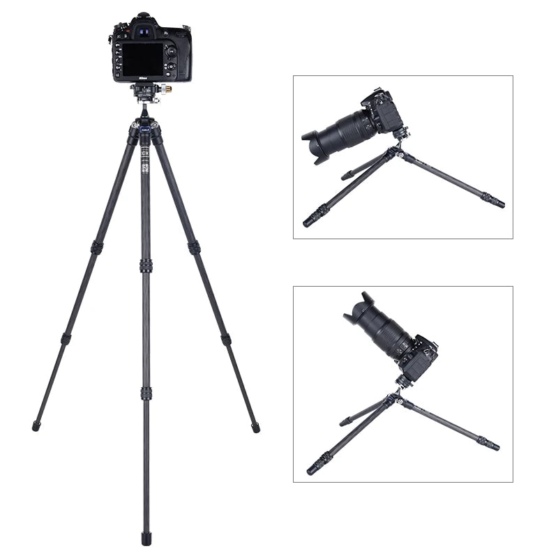 AOKA CMP163CL+BC16 Lightweight compact small carbon fiber tabletop mini tripod