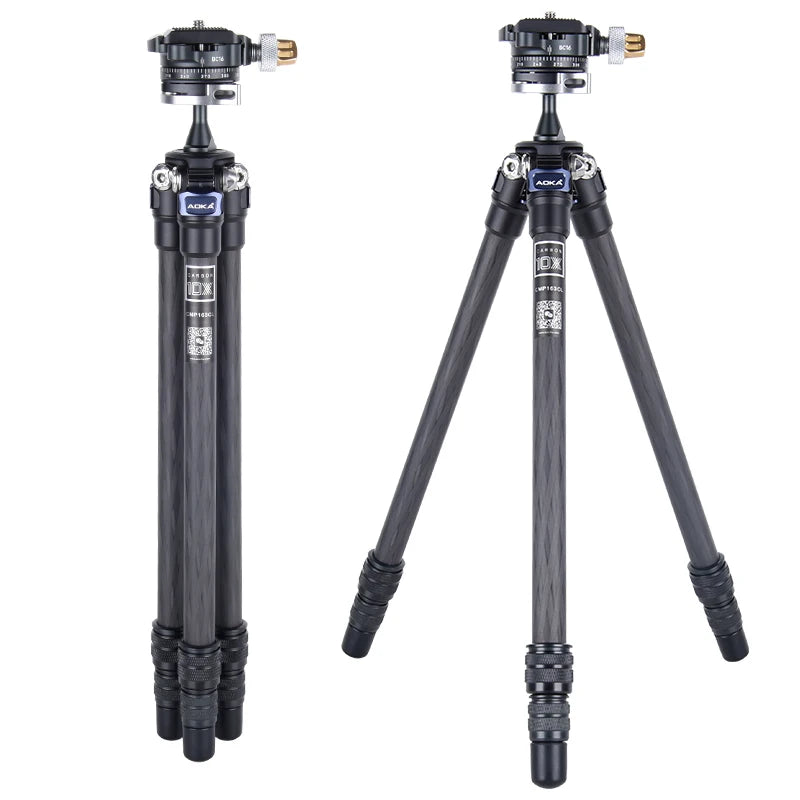 AOKA CMP163CL+BC16 Lightweight compact small carbon fiber tabletop mini tripod