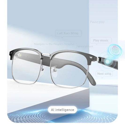 Smart AI Translator Glasses Wireless Bluetooth Sunglasses Hands-Free Calling TWS Music Sports Glasses Translation calling  music