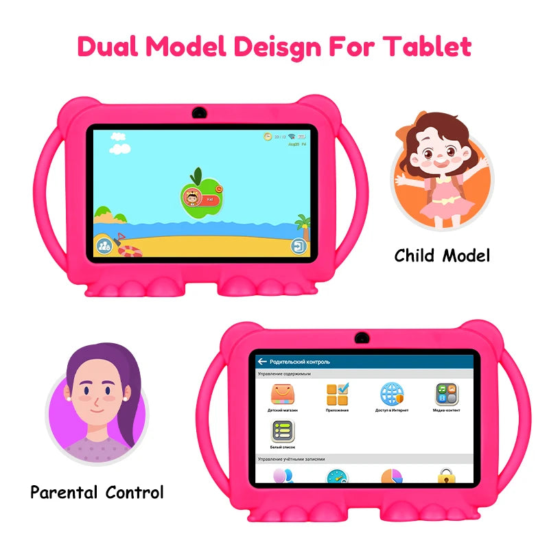 ATMPC Kids Tablet Android 11 7 inch Tablet 3GB RAM+32GB ROM with 2.4G WIFI , Eye Protection Screen Children's learning tablet