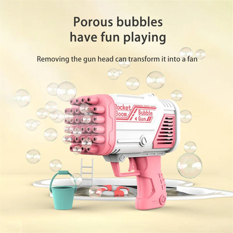 32 hole Gatling electric fully automatic bubble machine handheld children's outdoor puzzle toys without batteries and bubbles