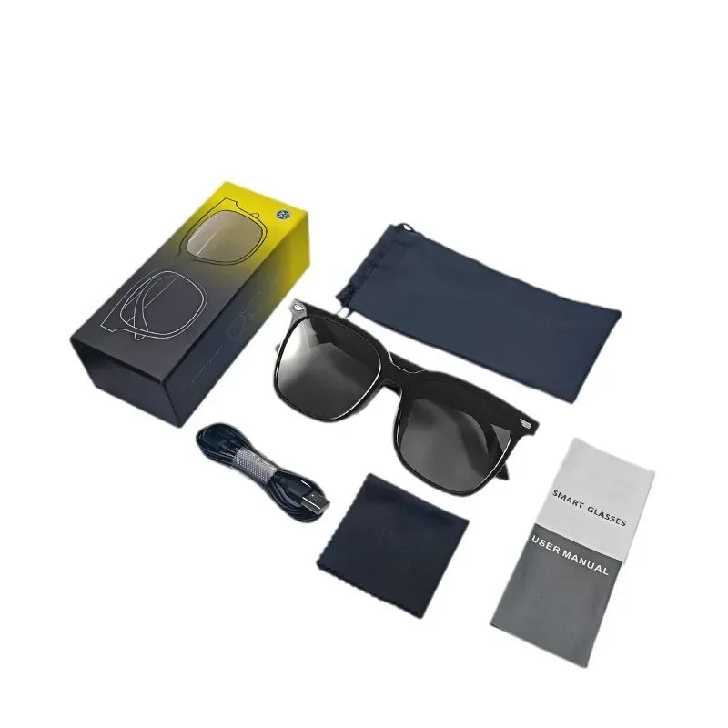 New GS01 Smart Bluetooth Glasses 34g light weight  UV 400 Protection Sunglasses 15 Minutes Magnetic fast charging for Men Women