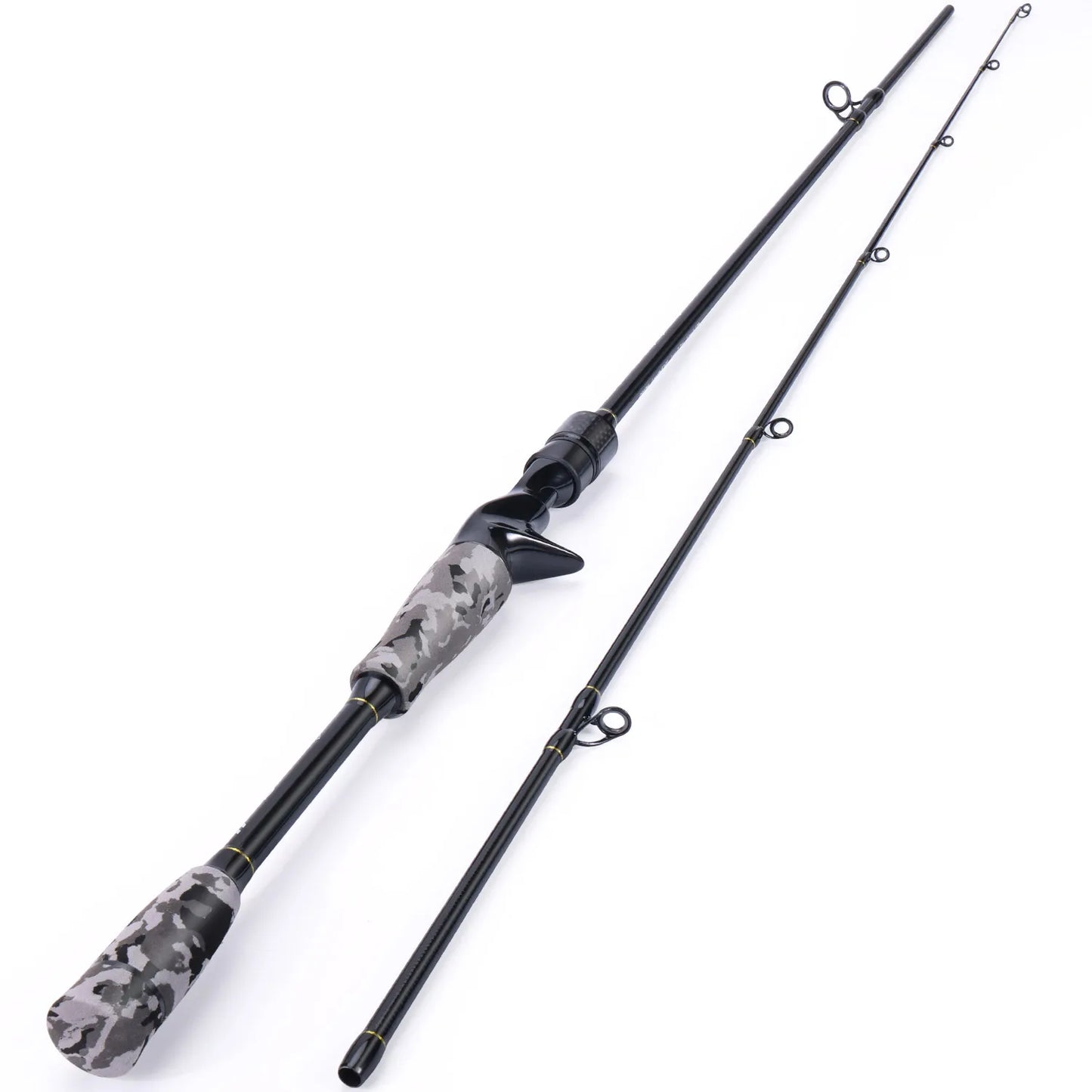 1.8m 1.98m 2 Sections Carbon Spinning Casting Fishing Rods Ultra-Sensitive with Comfort EVA Grip Rod Handle Trout Rod