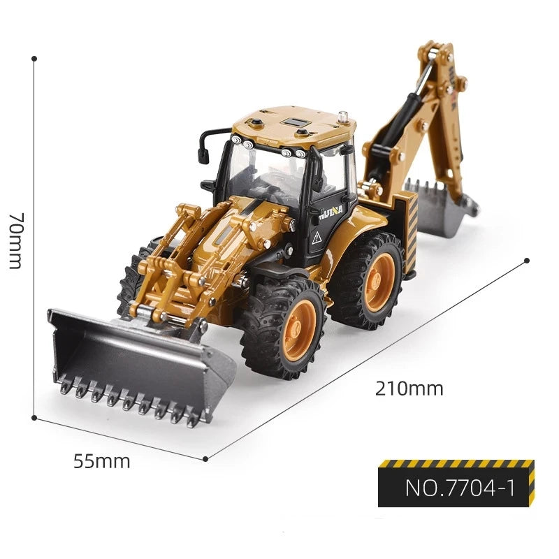 Huina 1/50 Miniatures of Metal Car Loader Truck Loader Excavator crawler Model Crawlers Toys for Boy Diecasts Toy Vehicles