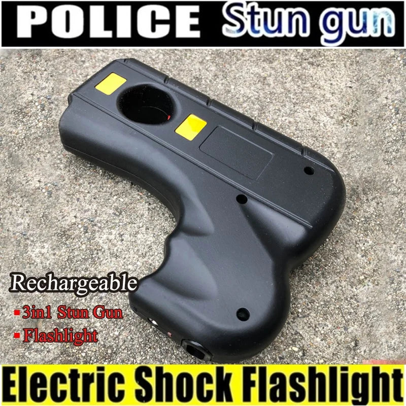 Outdoor fully handheld stun gun, rechargeable self-defense stun gun, LED, portable female self-defense tool