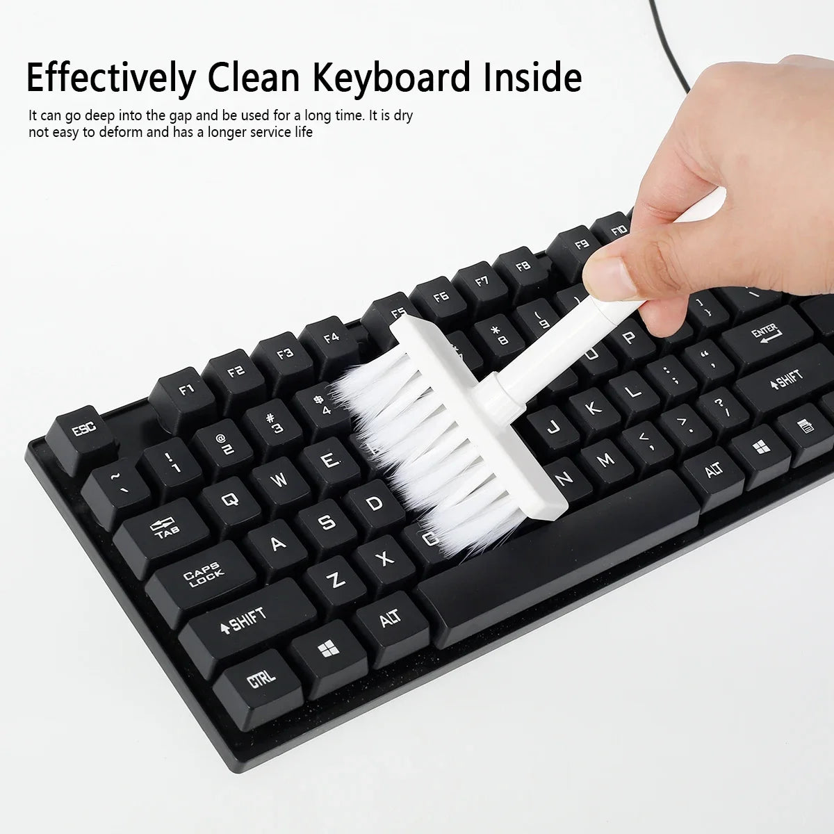 5-in-1 Keyboard Cleaning Brush Computer Earphone Cleaning Tools Cleaner Keycap Puller Kit for PC Airpods Brush Corner Gap Duster