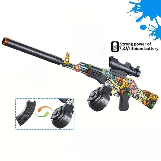 Electric Gel Ball Blaster, Toy Gun, Education Toy, Shooting Auto-manual fire, Outdoor Games Toys for Activities Team Game, 7.4v