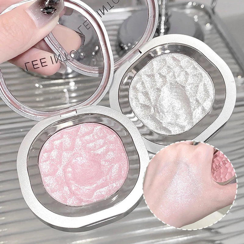 LEEINTO color-glowing high-gloss powder pearlescent powder brightens up the make-up eye shadow disc