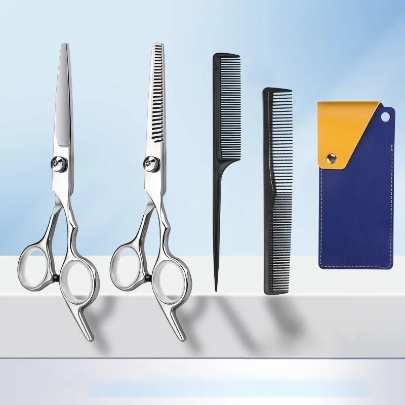 Professional Barber Scissors Accessories Shop 6 Inch Hairdressing Hair Haircut Cutting Thinning Tools Salon Hairdresser's Set