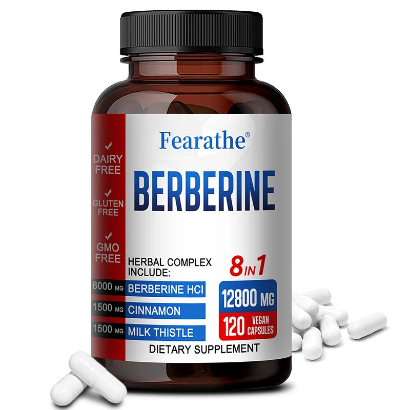 Berberine capsules contain Ceylon cinnamon and milk thistle to support liver function, gut health and immunity