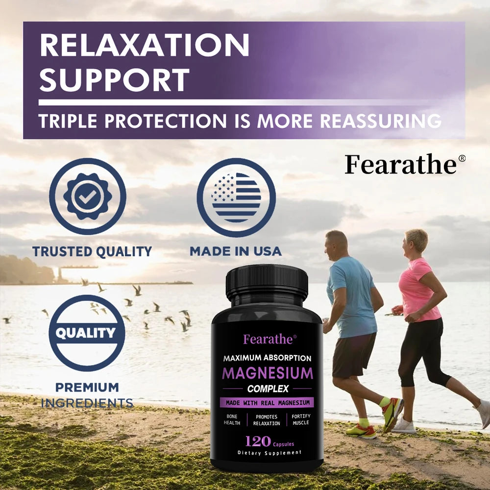 Magnesium Citrate Supplement - Improves Absorption, Supports Bone Density and Strength, Muscle, Energy and Sleep