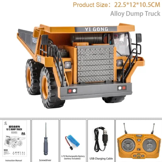 1: 20 Large Alloy Remote Control Excavator 11 Channel Crawler Excavator Children Boy Competition Engineering Vehicle Model Toy