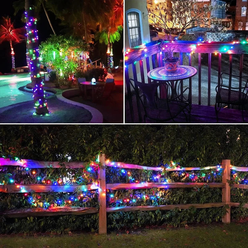 IRILUCN LED Solar Fairy Lights with 8 Modes, Waterproof Solar Lights for Outside Patio Yard Tree Wedding Christmas