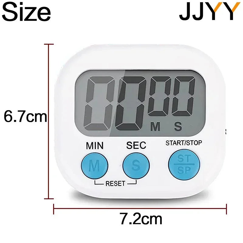 JJYY Kitchen Digital LCD Display Timer Loud Alarm Clock Cooking Baking Student Practice Homework Timer Electronic Timer