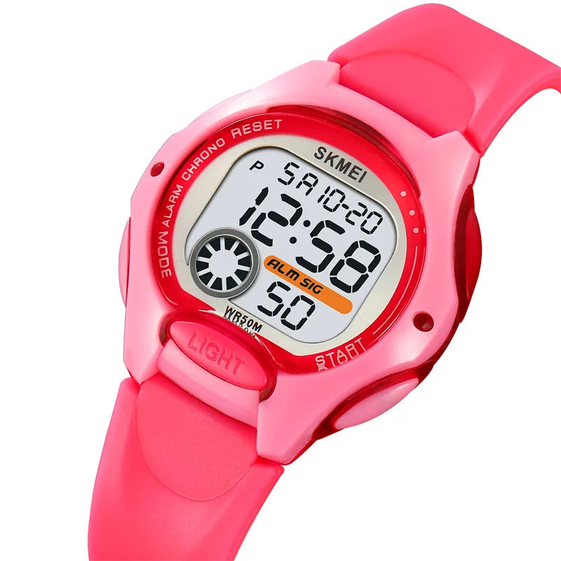 Skmei Student Digital Sport's Watches Fashion TPU Strap Waterproof Alarm Clock Kids Boy Girl Colorful Led Chronograph Time