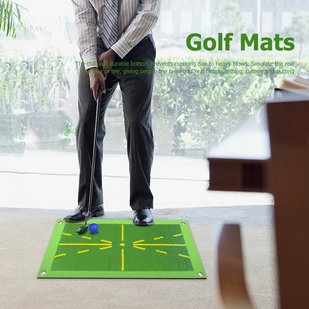 Golf Training Mat Kit for Swing Path Feedback Detection Correcting Hitting Posture Golf Practice Mat Advanced Guides Aid Pad