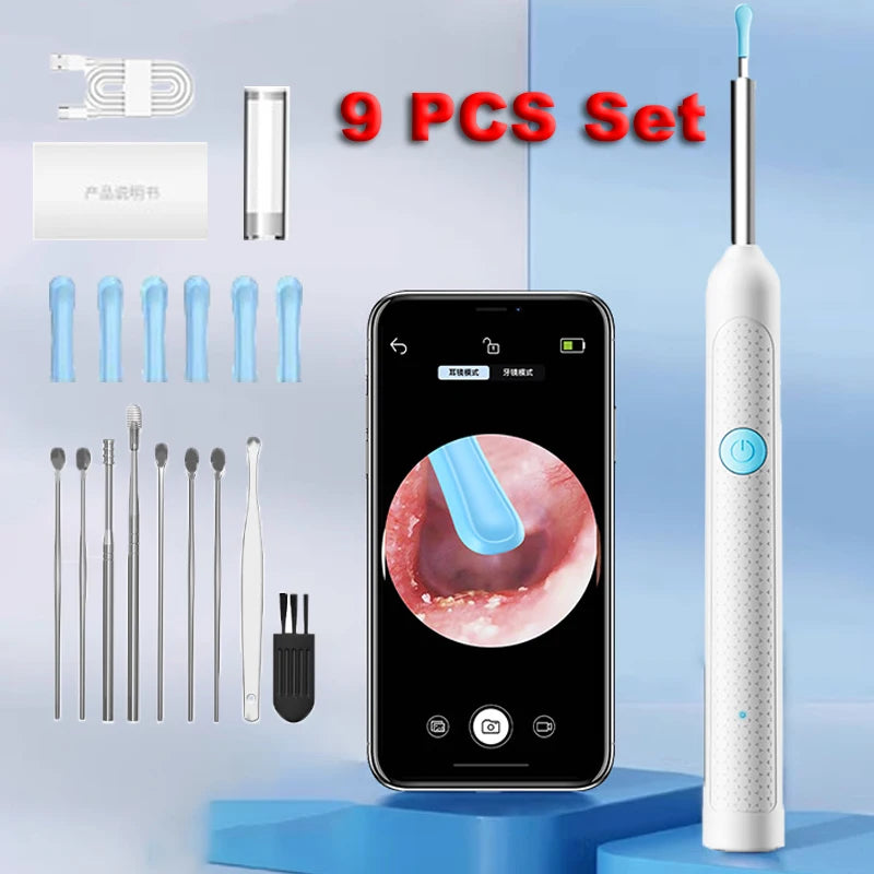 WIFI Visual Ear Cleaner Otoscope Camera Smart Mini Ear Wax Removal Tool USB C Charging With Camera Take Video HD Earpick