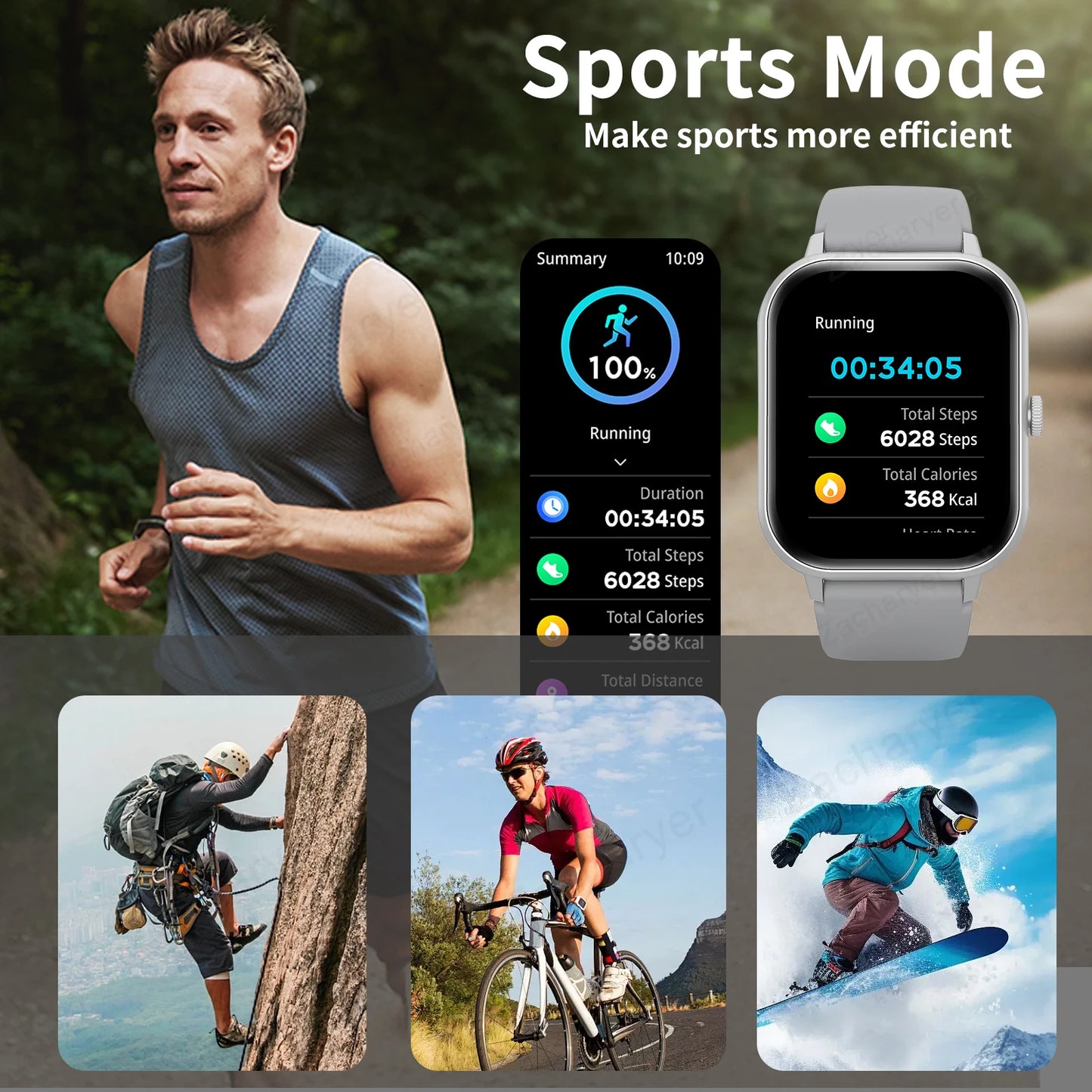 SmartWatch Touch Screen Watches Sport wireless calling/dial Fitness Tracker Smartwatch Sedentary Reminder Pedometer