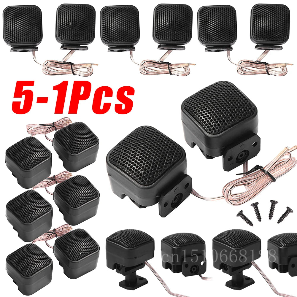 1-5Pairs 500W Universal Car Tweeters Speakers Mini Treble Loudspeaker Car Audio Speakers 12V DC Auto Horn for Car Audio System