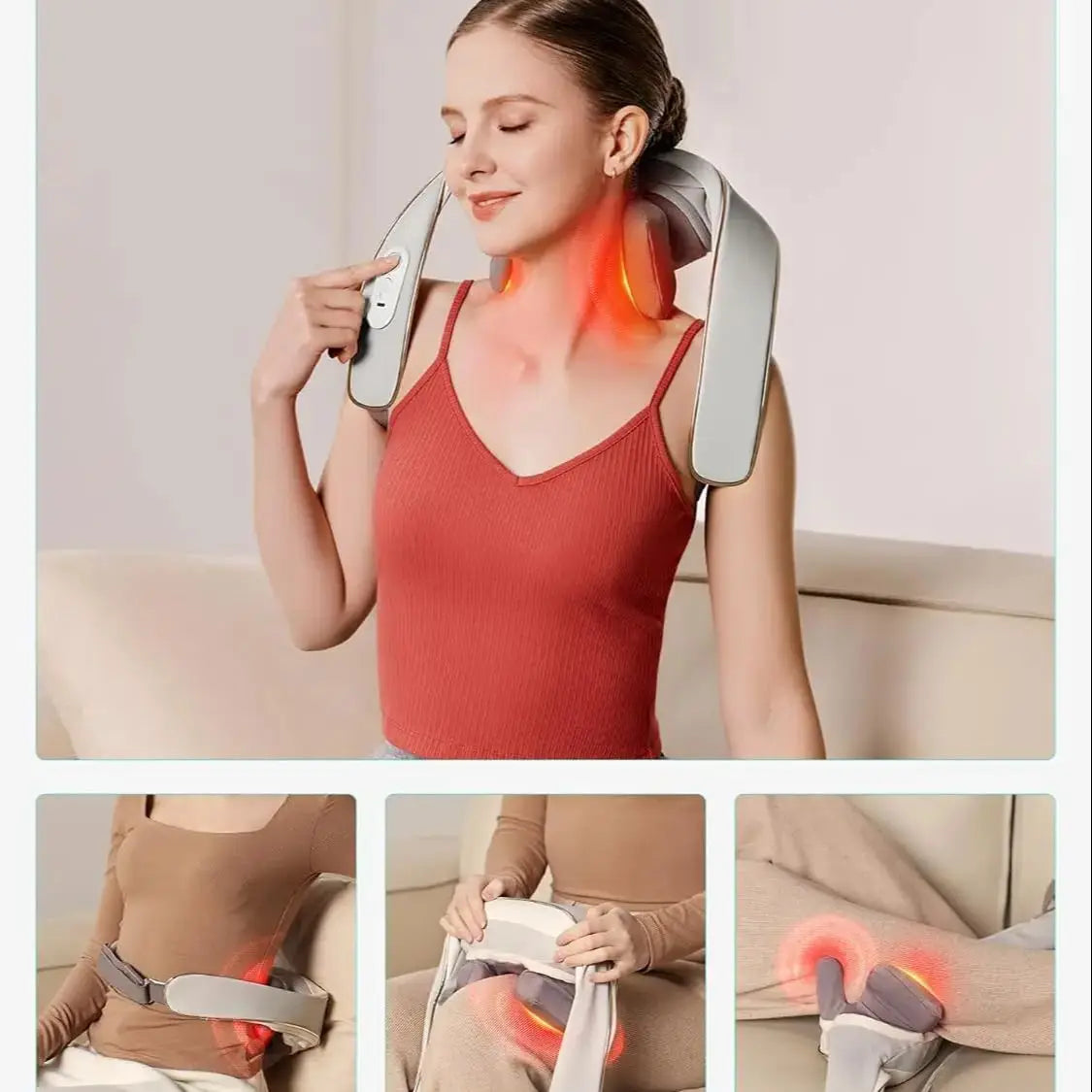 SKG  H5 Mini Neck and Shoulder Massage with Heat for Neck, Back, Shoulder, Legs, Electric Massage Gift Ideas