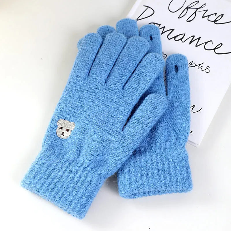 Winter Warm Knitted Gloves Full Finger Gloves Touch Phone Touch Screen Skiing Gloves Mittens Riding Work Gloves New