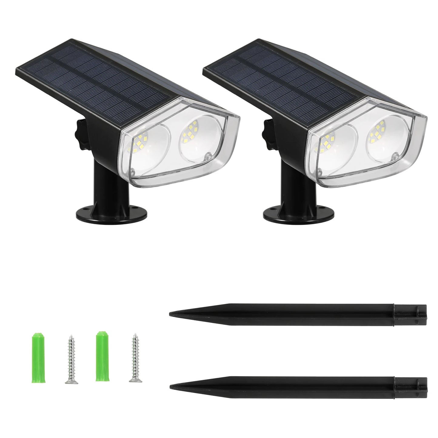 Outdoor Garden Lamp Solar Spot Lights Lawn Lamp Wall Light IP67 Waterproof Landscape Spotlights for Garden Patio Yard Fence