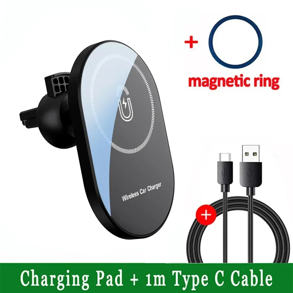 30W Magnetic Car Wireless Chargers Air Vent Phone Holder For Magsafe iPhone 16 15 14 13 12 Pro Max Car Fast Charging Station