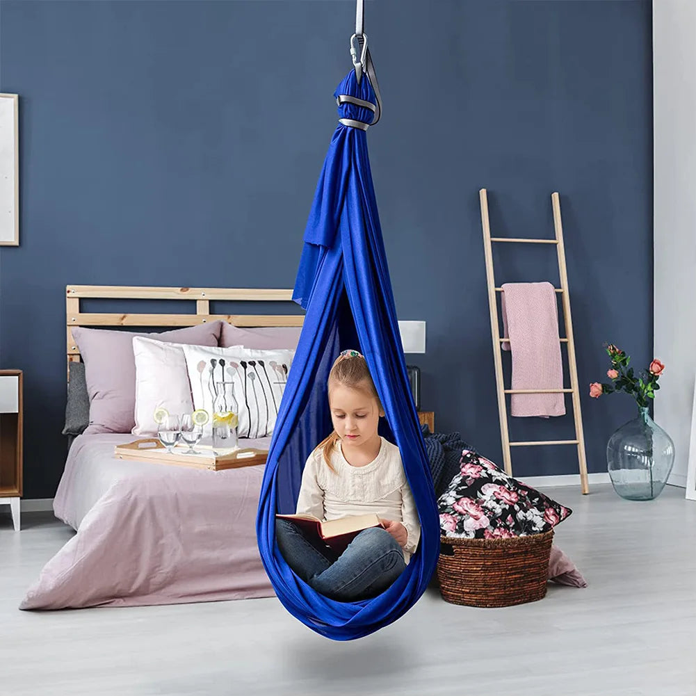 Sensory Swing Indoor and Outdoor Suspension Bed Therapy Cuddle Swing Healing Relaxing Cuddle Sensory Swing for Autism ADHD Kids