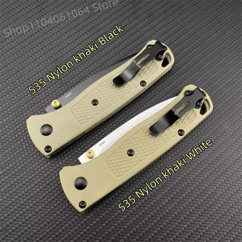 BM 535 Bugout Multi EDC Folding Knife Grivory Handle Drop Point Ultra Lightweight Outdoor Hunting Camping Fishing Pocket Tools