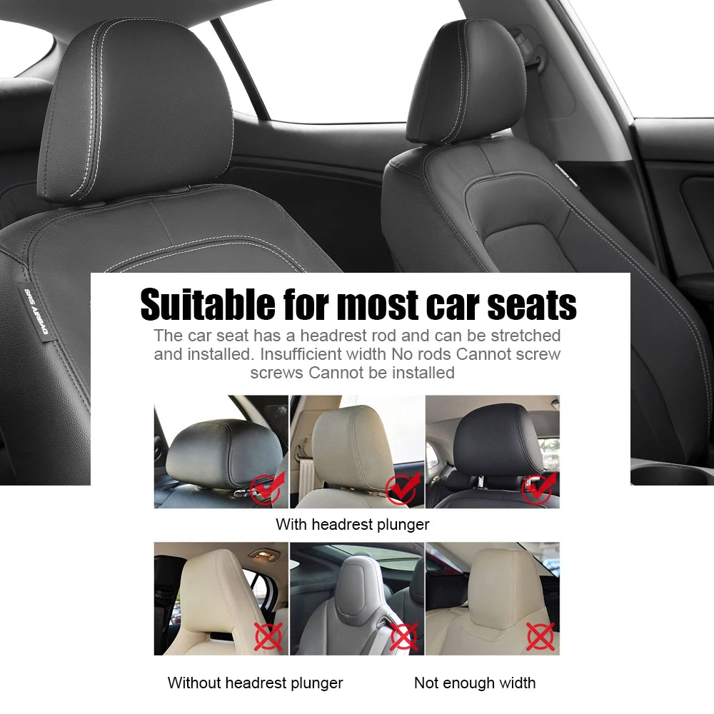 Mesh Cloth Car Seat Headrest Side Head Support Neck Support Pillow Car Accessories For Kids Adults Travel Sleeping Cushion