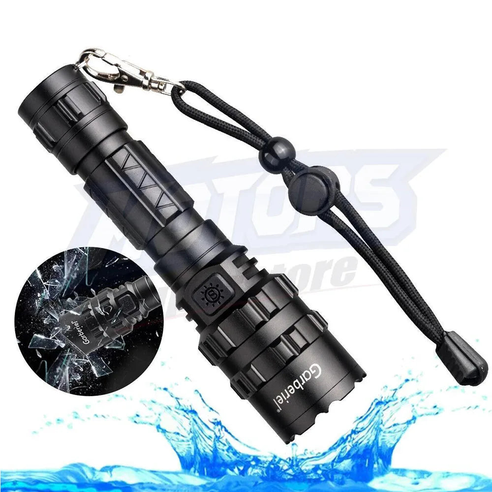 Tactical Rechargeable LED Flashlight Tactical Gun Light Rail Mount Hunting