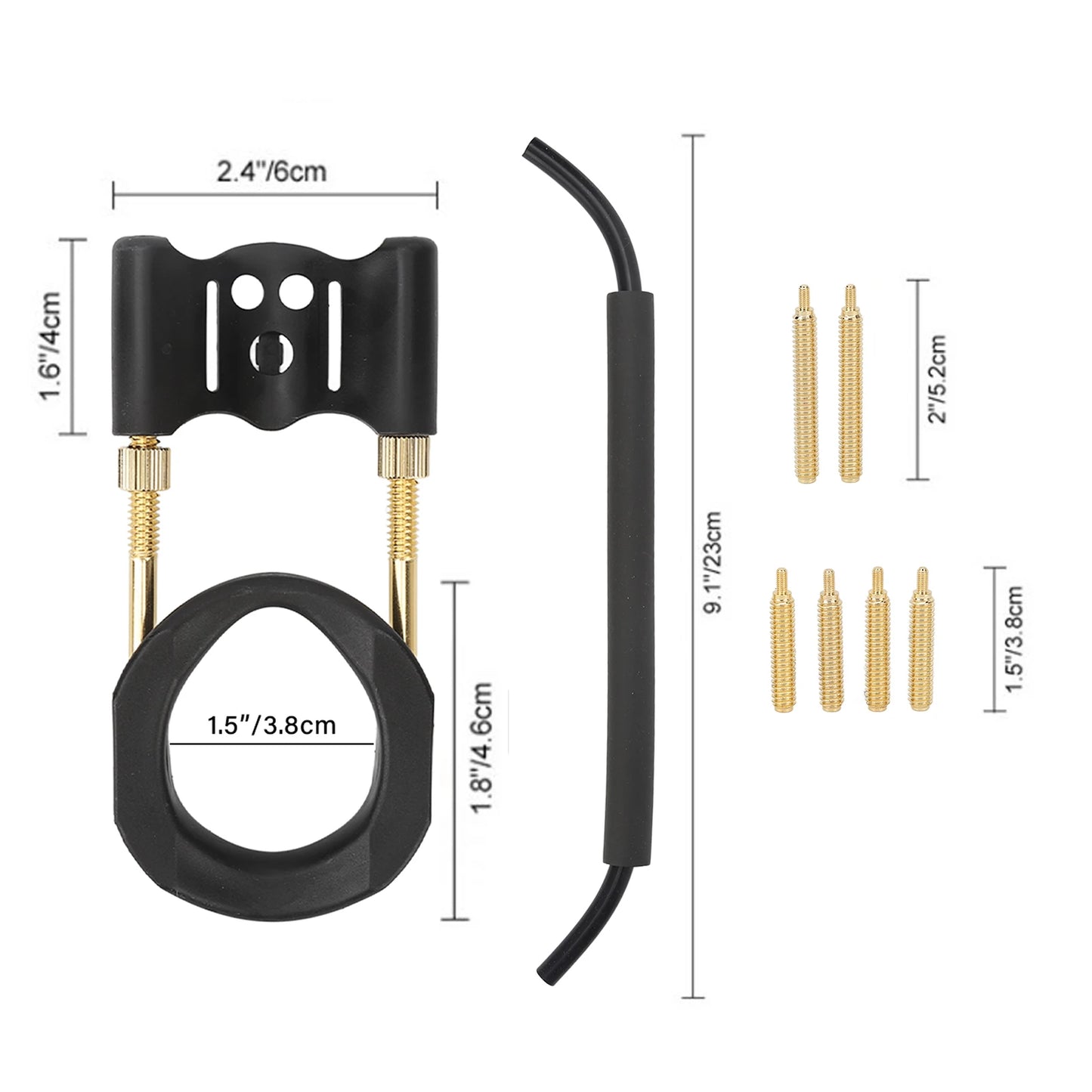 Massage Male Bracket Kit Stretching Effective Adjustable Men  Support Stretcher Black Gold Male Support Stretcher