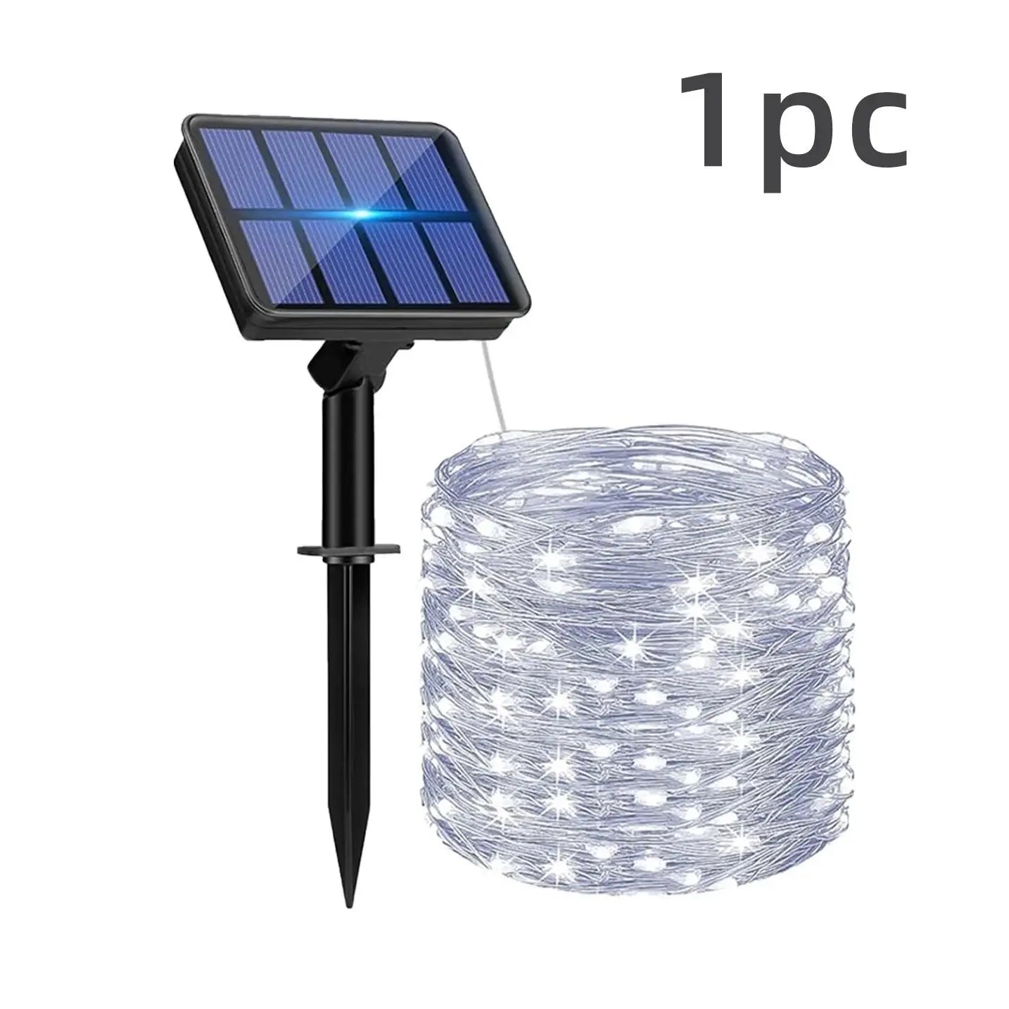 IRILUCN LED Solar Fairy Lights with 8 Modes, Waterproof Solar Lights for Outside Patio Yard Tree Wedding Christmas