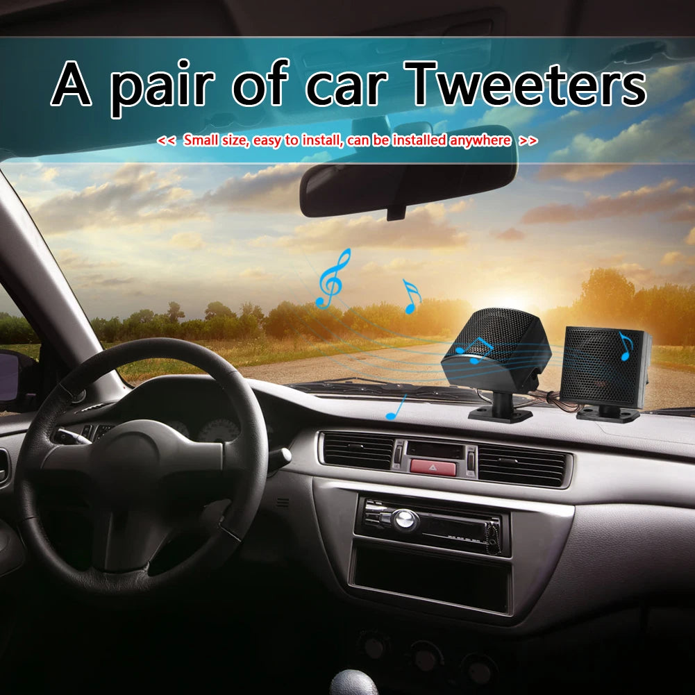 1 Pair Car Mini Tweeter Speakers DC 12V Adjustable Audio Sound 500W Music Loudspeaker Horn Automotive Car Audio Sound