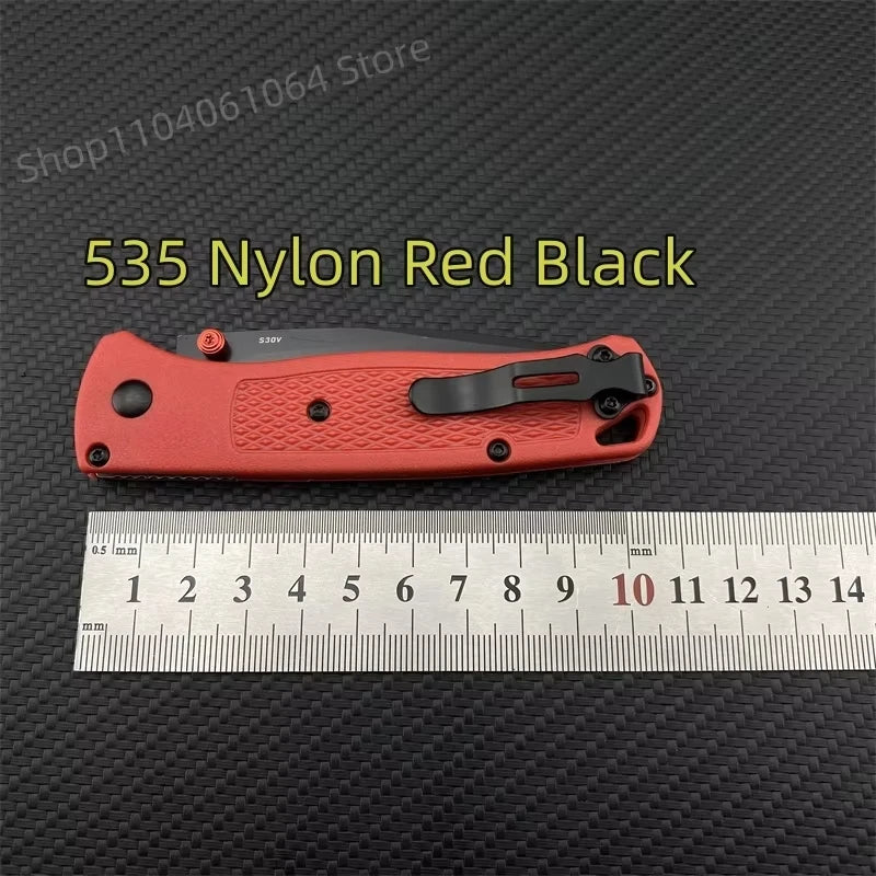 BM 535 Bugout Multi EDC Folding Knife Grivory Handle Drop Point Ultra Lightweight Outdoor Hunting Camping Fishing Pocket Tools