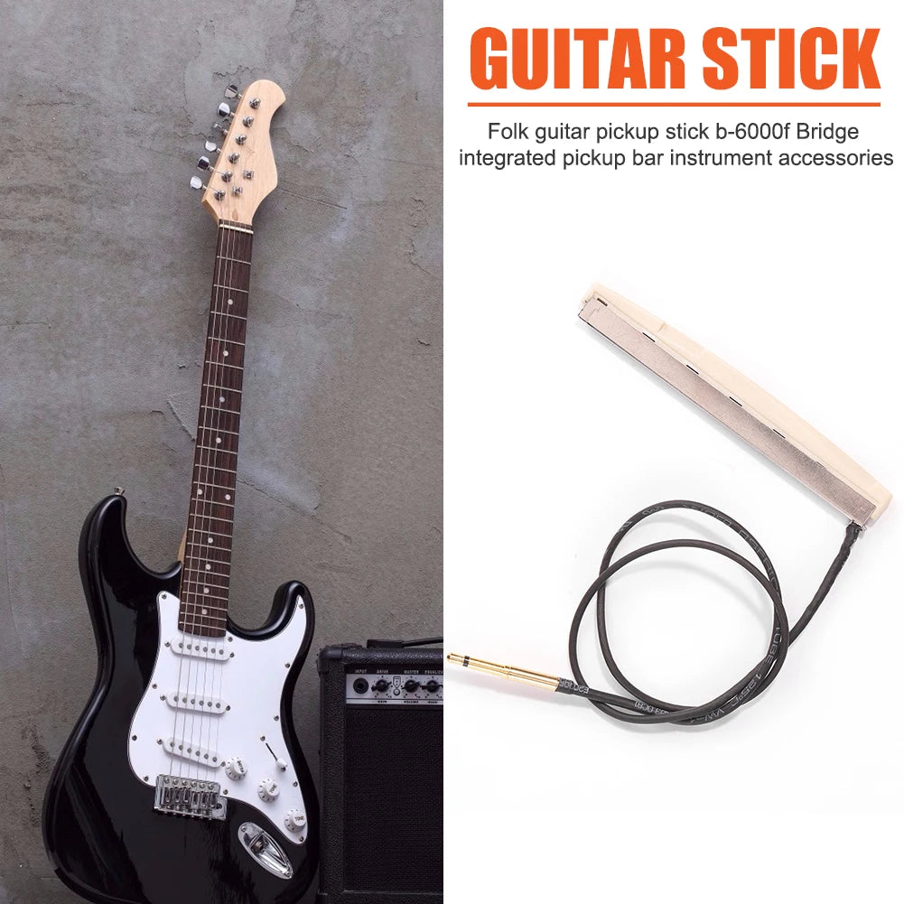 1PCS Acoustic Guitar Piezo Pickup Sticks Under Bridge Saddle Integrated Guitar Pick-Up Bars Professional Instrument Parts