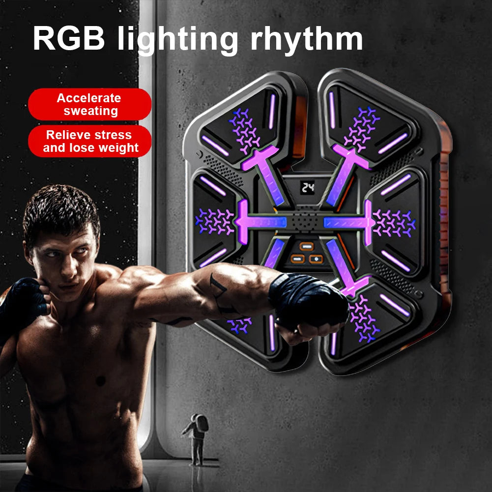 Smart Music Boxing Machine Boxing Training Punching Equipment Adjustable Speed Bluetooth-Compatible Boxing Machine for Home Gym